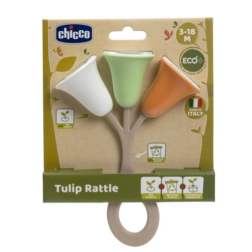 CHICCO Tulipán csörgő Eco+ 3m+
