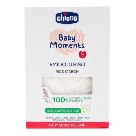   CHICCO Baby Moments Sensitive 100% bio 250 g nyugtató rizskeményítő a fürdetéshez