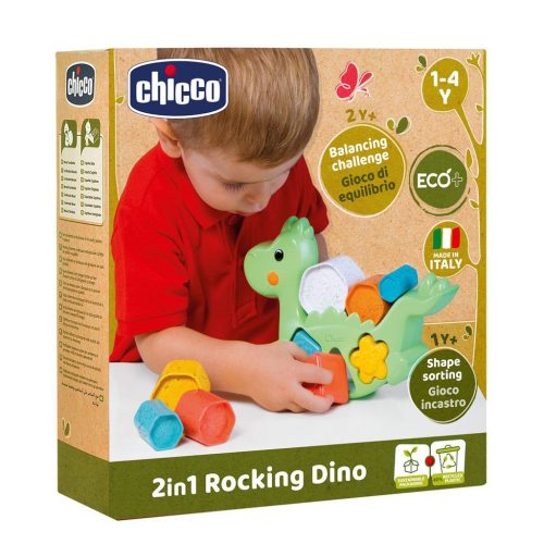 CHICCO Billesztő játék 2in1 Dino Eco+ 12m+