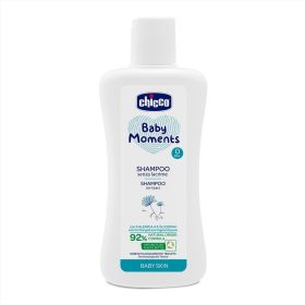   CHICCO Baby Moments hajsampon 92 % természetes összetevőkből 200 ml