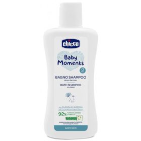   CHICCO Baby Moments haj- és testsampon 92% természetes összetevőkből 200 ml