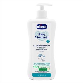 CHICCO Baby Moments 92 % természetes sampon 750 ml