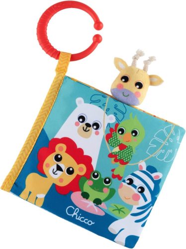 CHICCO textil érzékelő állatos könyv 3m+