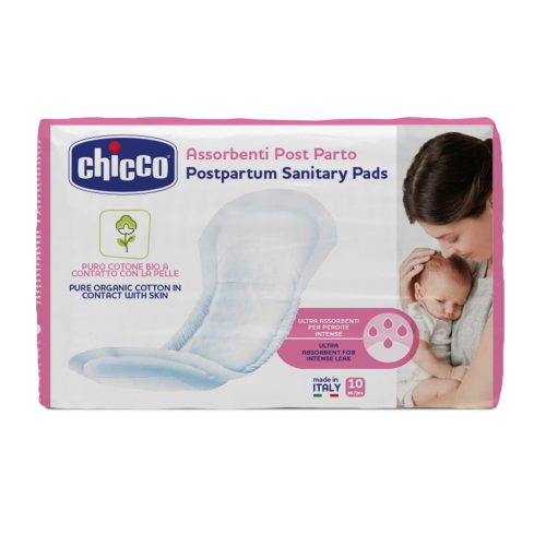 CHICCO szülés utáni betétek 100% organikus pamut 10 db