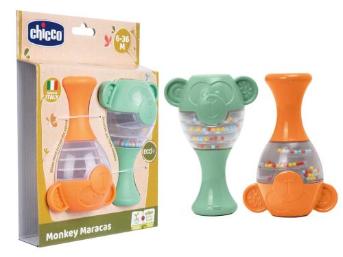 CHICCO Maracas majom csörgő Eco+ 6m+ 6m+