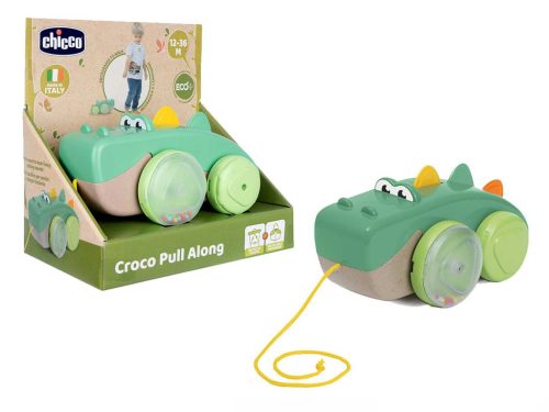 CHICCO Crocodile Eco+ húzójáték 12m+