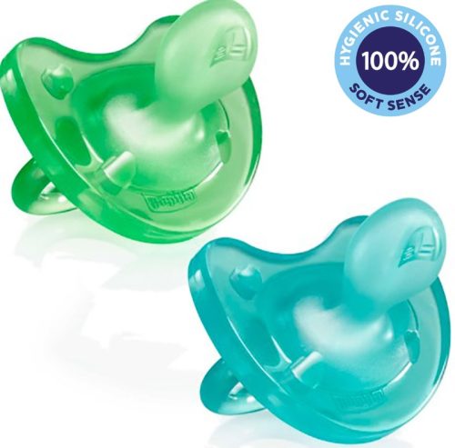 CHICCO Teljesen szilikon Physio puha cumizó fiú 2 db, 6-16m