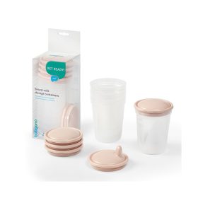   BABYONO Nádoby na skladovanie a mrazenie potravín 4 kusy béžové