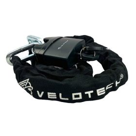 Kerékpárzár láncos Velotech 0,8x90 cm fekete U lakattal