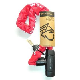 Kerékpárzár láncos Velotech 0,8x90 cm piros