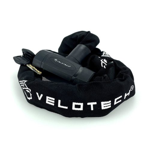 Kerékpárzár láncos Velotech 0,8x90 cm fekete