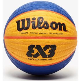  Kosárlabda Wilson Replica FIBA 3X3 gumi 6-os méret sárga-kék