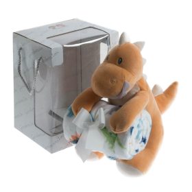   Gamberritos takaró plüss 80x110cm plüss játékkal dínó narancssárga 10885