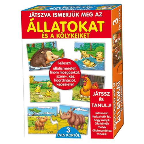 Játszva ismerjük meg az állatokat és a kölykeit