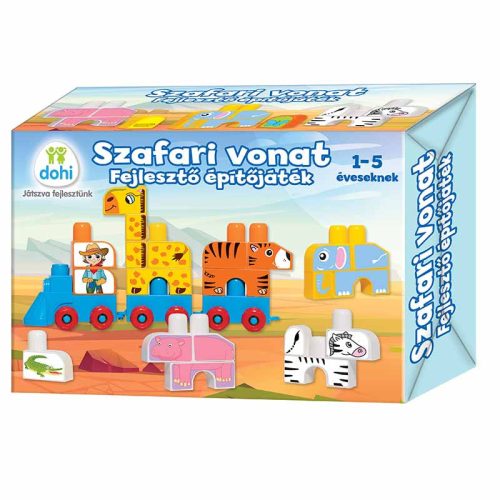 Építőjáték Szafari vonat