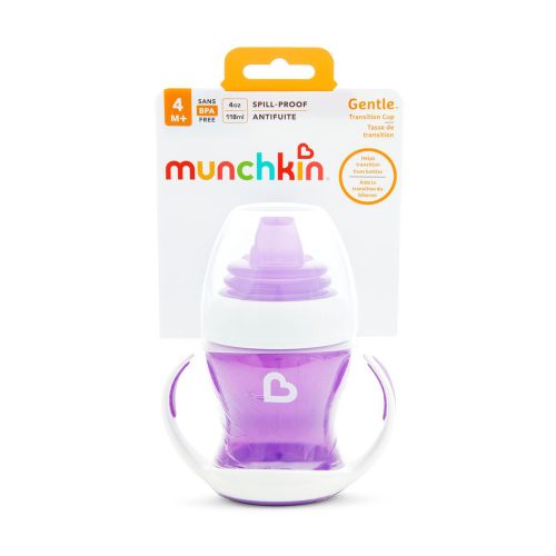 Munchkin tanulópohár Gentle 118ml 4hó lila