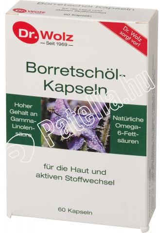 Dr.Wolz Borretschöl Borágóolaj Kapsz 60x