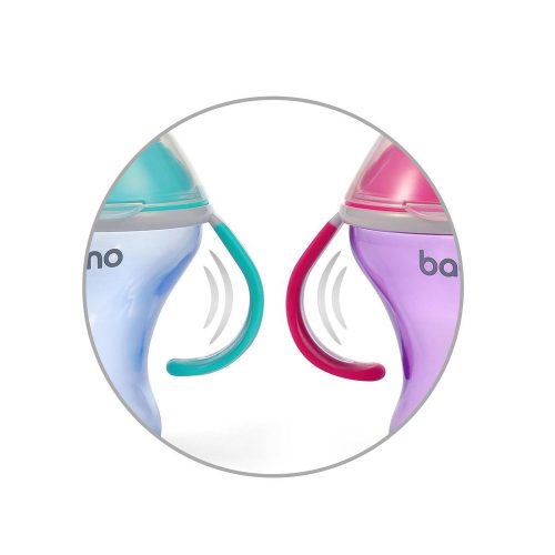 BabyOno itatópohár - csöpögésmentes puha csõrrel 3hó 180ml pink  1456/02