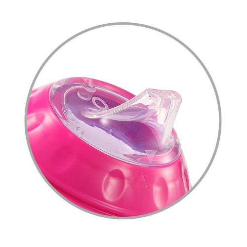 BabyOno itatópohár - csöpögésmentes puha csõrrel 3hó 180ml pink  1456/02