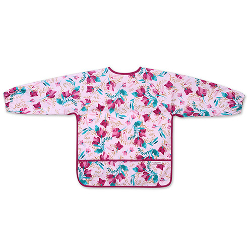 BABYONO Hosszú ujjú előke Floral, 35 x 52cm, 2-4év
