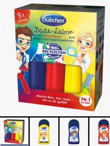 Bübchen 3*50 ml színes habfürdő 