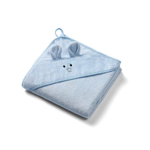 BABYONO Bambusz törölköző kapucnival és fülekkel, kék, 100x100 cm