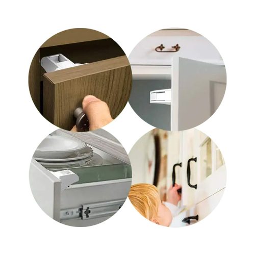 BabyOno mágneses zár bútorhoz 4 db plusz kulcs 1577