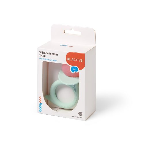 BabyOno rágóka csiga menta/rózsaszín 1597/01
