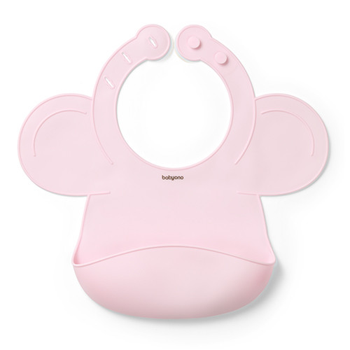 BABYONO Podbradník silikónový - Pink