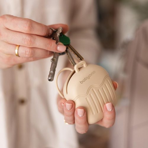 BabyOno szilikon cumitartó doboz 2cuminak bézs 1656/03