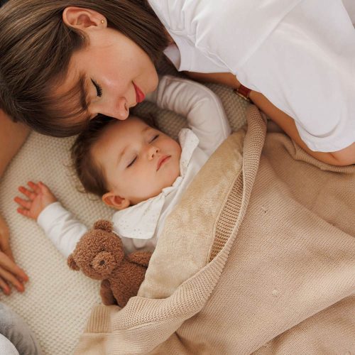 BabyOno babatakaró pamut/flanell kötött 75x100cm bézs 1671/02