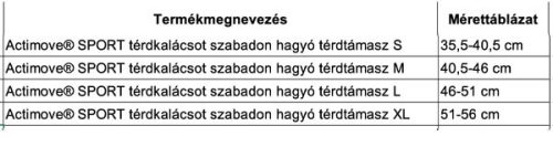 Actimove Sport Térdtámasz Nyitott Patella L