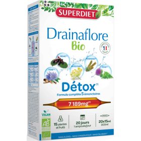 Superdiet Bio Drainafl Detox Ampulla 20x15ml
