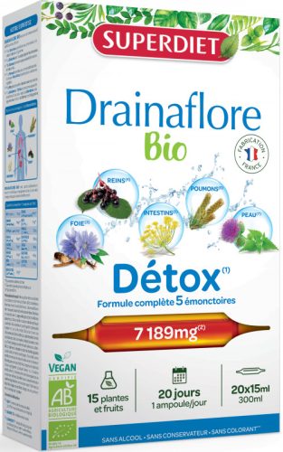 Superdiet Bio Drainafl Detox Ampulla 20x15ml