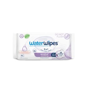   6x WATERWIPES Műanyagmentes nedves törlőkendők Soothing clean 60 db  ( 360 db )