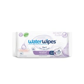   6x WATERWIPES Műanyagmentes nedves törlőkendők Soothing clean 60 db  ( 360 db )