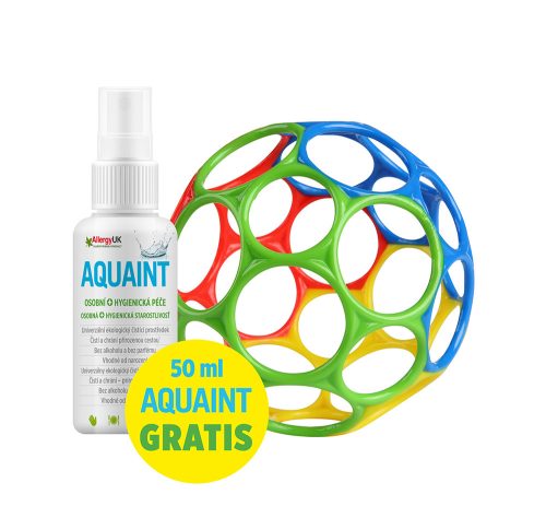 OBALL játék Oball RATTLE 10 cm kék 0m+Aquaint 100%-ban környezetbarát tisztítóvíz 50 ml