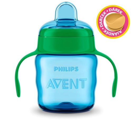Philips AVENT Hrneček pro první doušky Classic 200 ml s držadly chlapec+dárek PETITE&MARS Miska 6m+