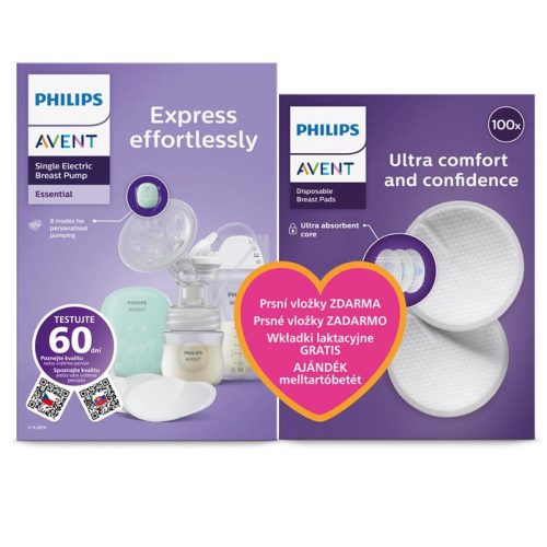 Philips AVENT Elektromos mellszívó Essential SCD323/20+Ajándék