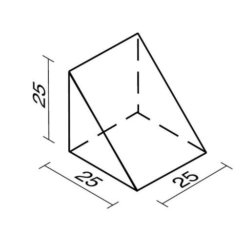 Lakkozott műbőr szivacs Amaya háromszög 25x25x25cm