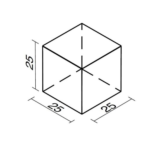 Lakkozott műbőr szivacs Amaya kocka 25 cm