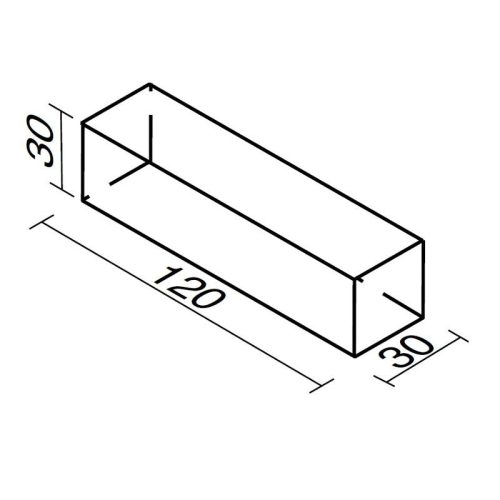 Lakkozott műbőr szivacs Amaya téglalap 30x30x120 cm