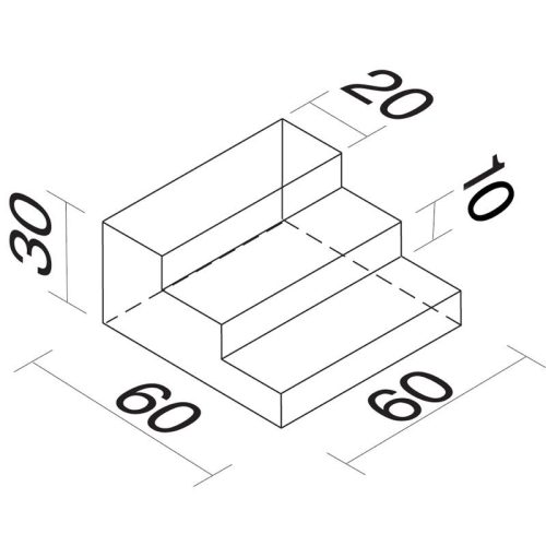Lakkozott szivacs Amaya 3 fokos lépcső