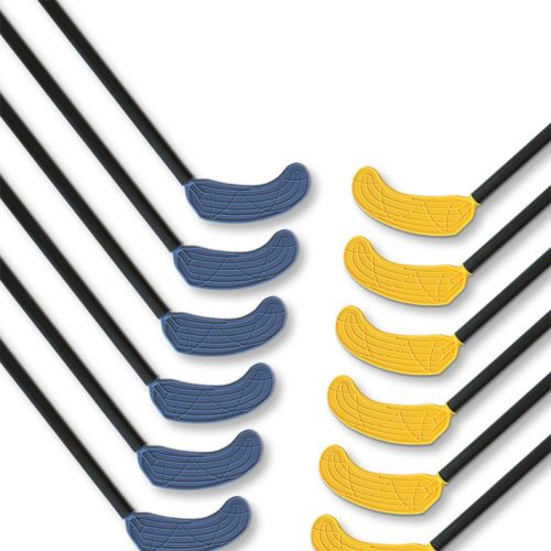 Floorball ütő szett Mini Kid 65/75 cm sárga-kék