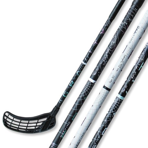 Floorball ütő üvegszálas Gravity 100/112 cm IFF balos fekete