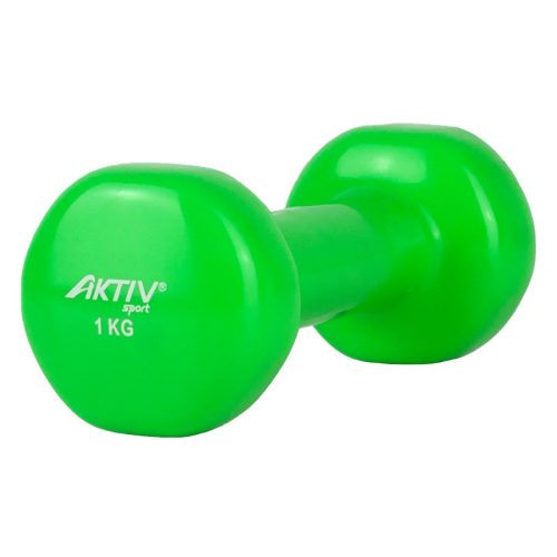 Kézisúlyzó vinyl Aktivsport 1 kg zöld