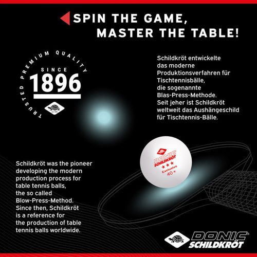 Donic Exclusive ping-pong labda 3 csillagos fehér