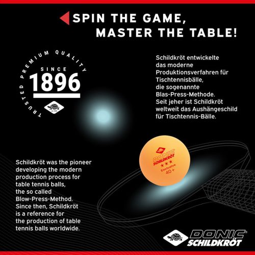 Donic Exclusive ping-pong labda 3 csillagos narancs