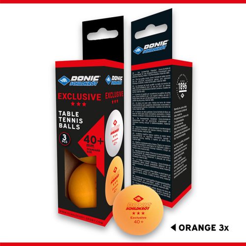 Donic Exclusive ping-pong labda 3 csillagos narancs