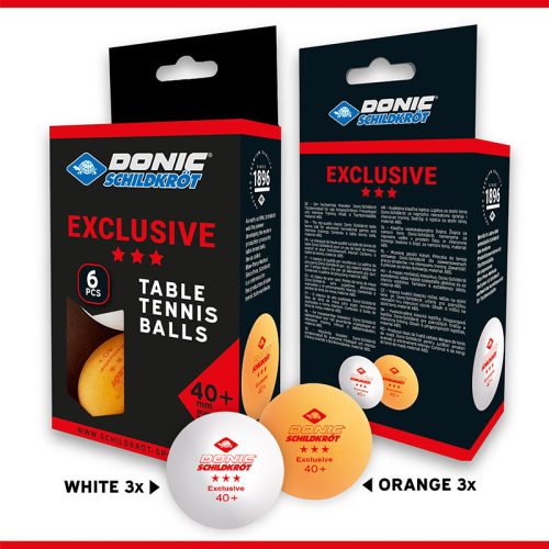 Ping-pong  labda Donic Exclusive 3 csillagos fehér-sárga